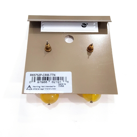 NWT Ruby Rd. Dangle Yellow Brown Beaded Earrings - Picture 2 of 3